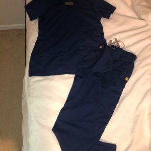 Scrub set!Wonder wink Next XS/XSP navy blue